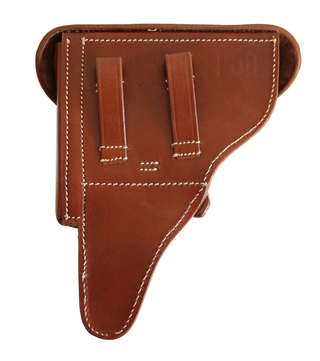 Ww2 german p38 holster black leather hard shell - waa95 ewx 1944 police